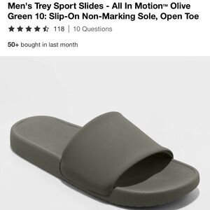 Men’s Slide On Sandals -Size 10